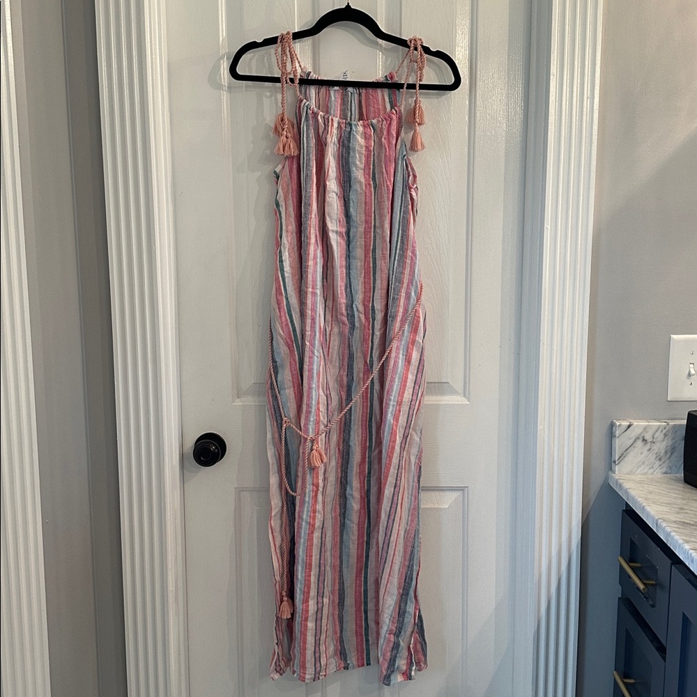 Time and Tru Striped Maxi Dress in Pink and Blue